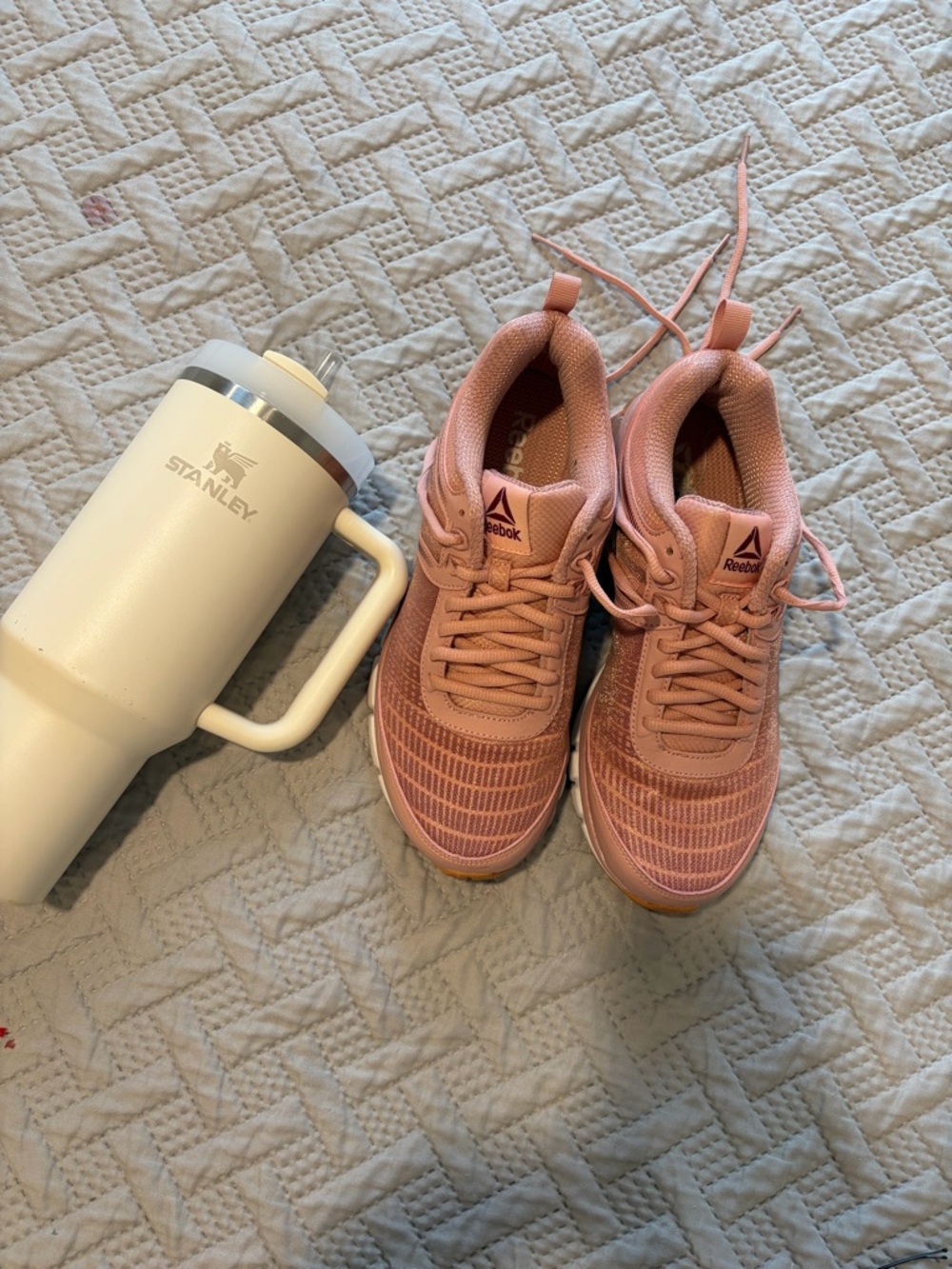 Reebok Rose Pink Women's Lace-Up Trainers and Stanley